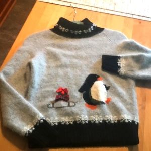 CLOSEOUT ITEM Talbots turtleneck penguin sweater S